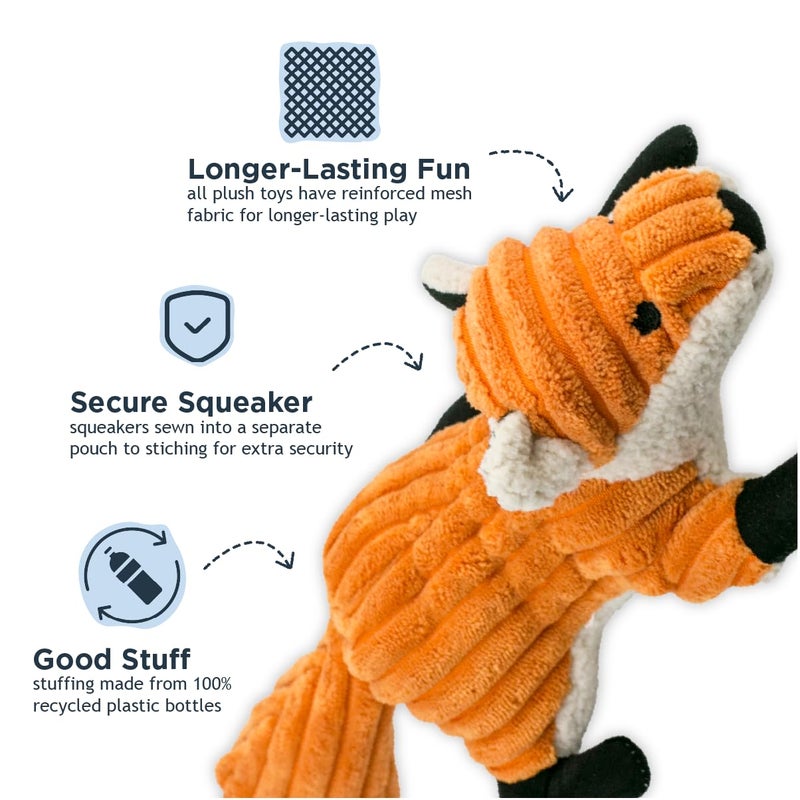 Tall Tails Fox with Squeaker Toy for Dogs - Image 3